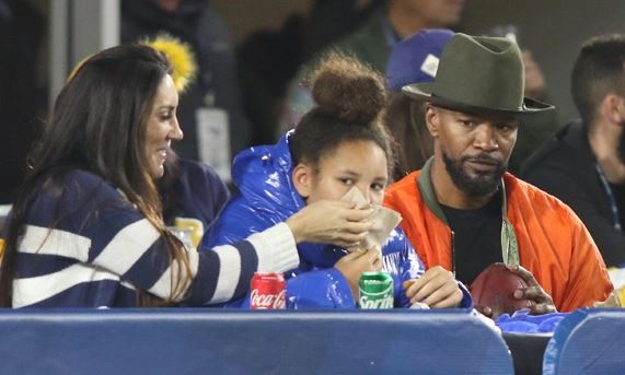 Kristin Grannis with her ex-boyfriend Jamie Foxx and daughter Annalise Bishop